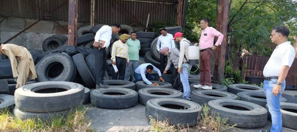 Every Friday Larvae Checking was done at Punjab Roadways Workshop and Junk Shops under Dengue and War
